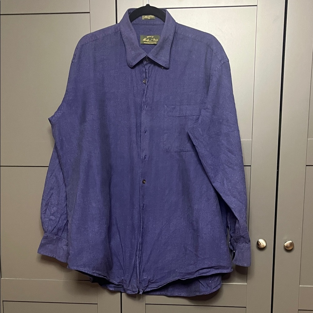 Orvis XXL blue and black chevron men’s shirt
